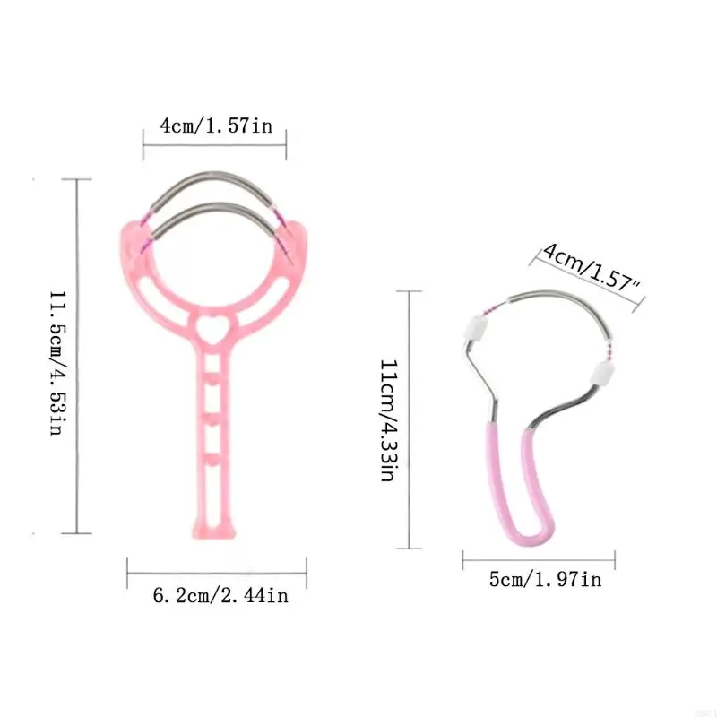 M6CB 3 Pcs 여성용 페이셜 헤어 리무버 핸드 헬드 제모 스프링 윗입술, 턱, 얼굴, 목에 원치 않는 머리카락 제거 용