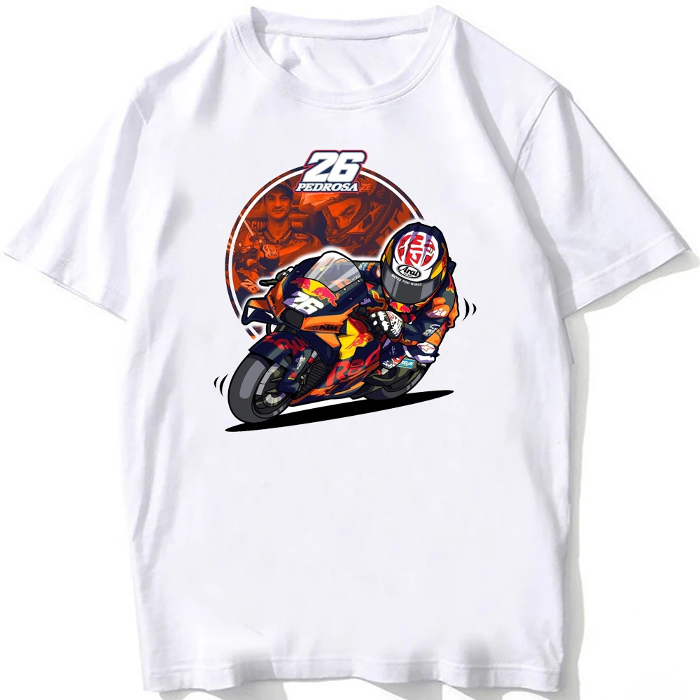 Dani Pedrosa 26 GP Official Samurai  T-Shirt New Summer Men Short Sleeve GS Adventure Casual White Tops Motorcycle Rider Tees