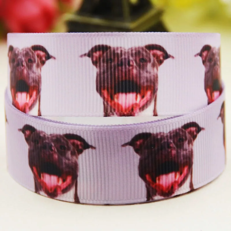 22mm 25mm 38mm 75mm dog cartoon printed Grosgrain Ribbon party decoration 10 Yards satin ribbons