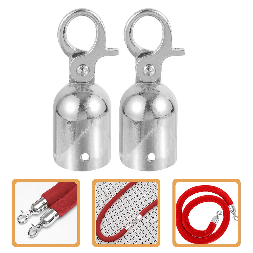 6pcs Hook Accessories Durable Zinc Alloy Connector Silver Rope Cap Isolating Places Decorative Hardware
