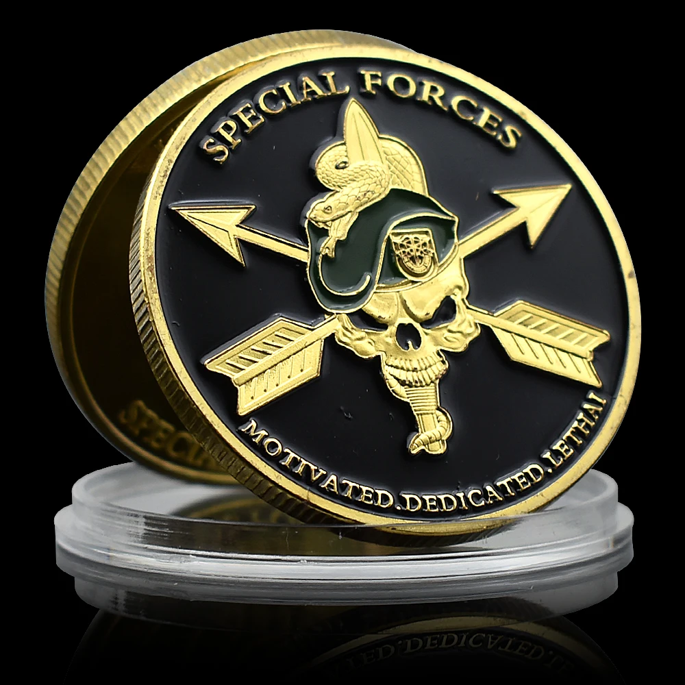 American Army Special Forces Commemorative Coin Metal Medal Three-dimensional Green Beret Challenge Coin Holiday Gift