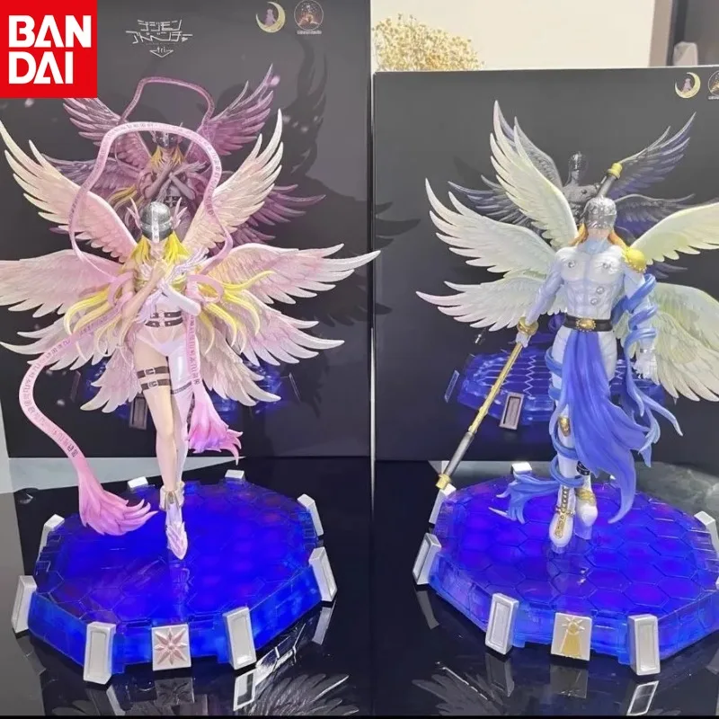 

BANDAI Фирменная Новинка, натуральная Digimon Angelmon Tenmemon Moon Temple GK, светящаяся анимационная фигурка, креативный орнамент, подарок на складе