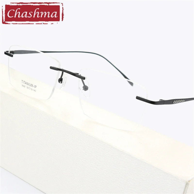 

Chashma очки по рецепту без оправы мужские очки оправа титановые гибкие легкие очки очки для рецептов линзы очки