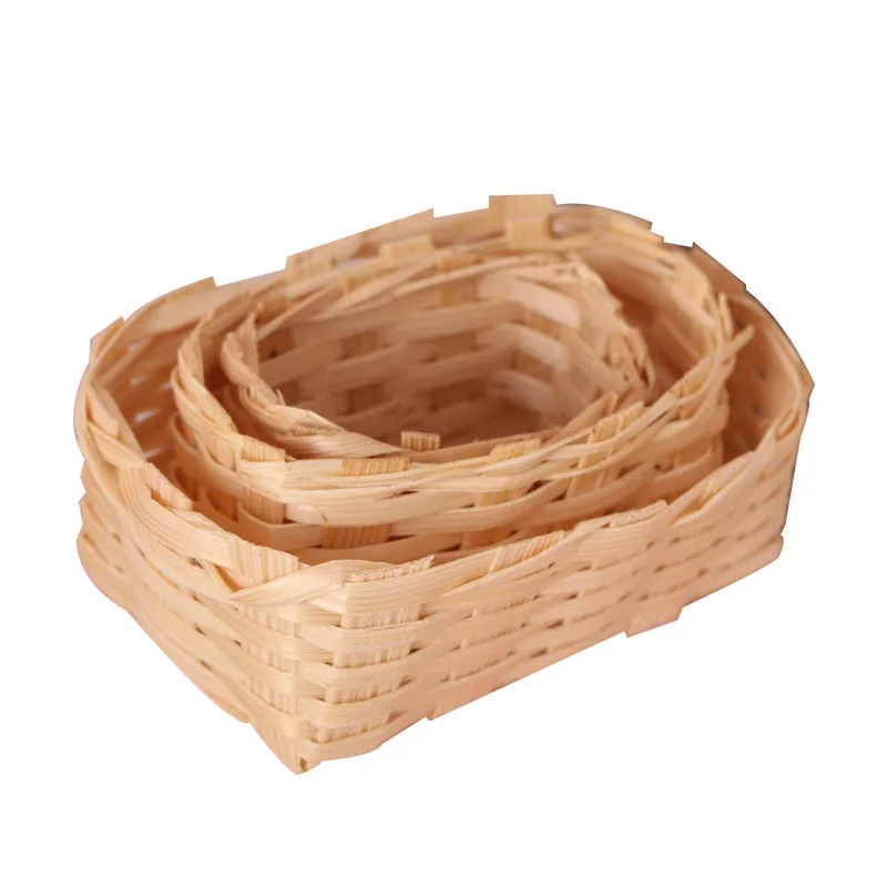 Cesta tejida en miniatura para casa de muñecas, Mini cestas de almacenamiento hechas a mano, cesta de frutas y verduras, accesorios para juguetes