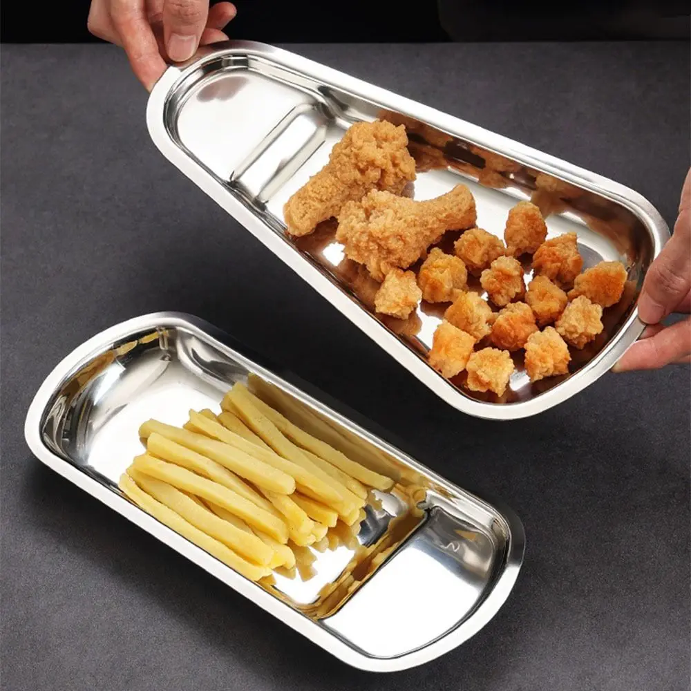 Creative Salad Serving Plate Mirror Polished Irregular Outline Cake Dessert Plate Decorative Stackable Snack Plate