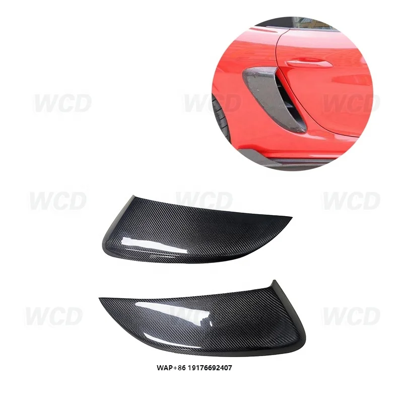 

Carbon Fiber Side Air Vents Cover Trim Intake forPorsche 718 Cayman Boxster 2016-2020 Car Parts
