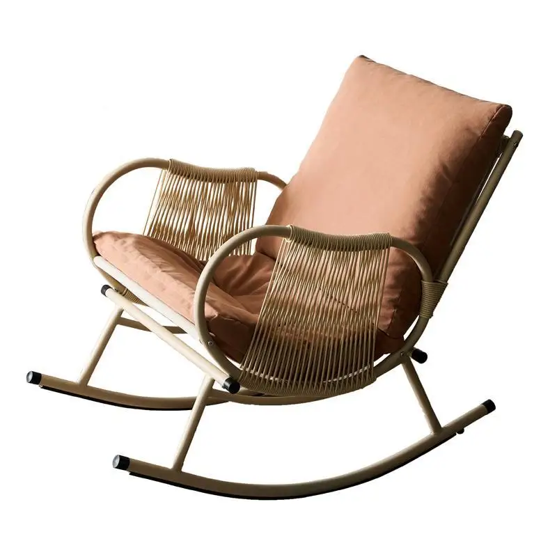 Balcony household living room recliner, leisure rocking chair outdoor garden rattan chair sofa chair