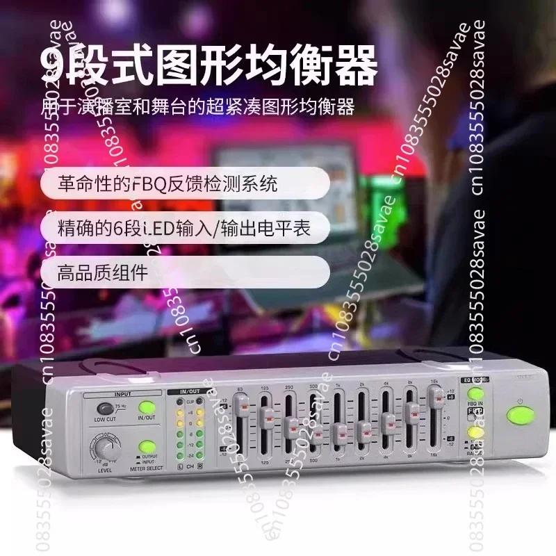 FBQ800 Compact 9-band Graphic Equalizer Multi-effect Processor Is Universal for Both Hands