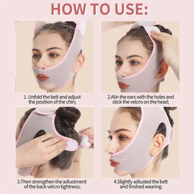 Bandage amincissant pour le ruisseau et les joues, masque de levage de ligne en V, bande anti-déformable, sangle qualifiée ale