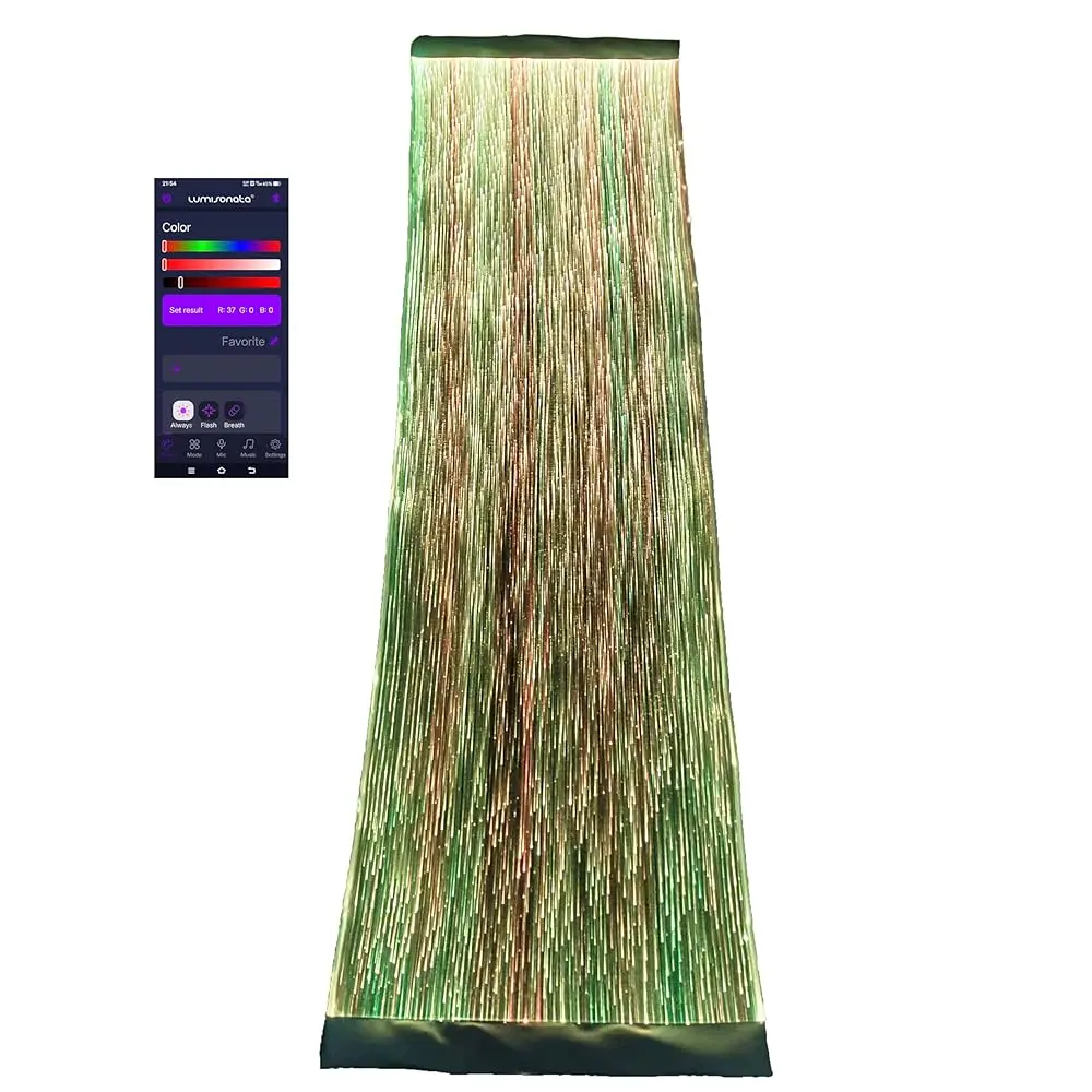 

Светодиодная светящаяся дорожка для кофейного столика - скатерть из оптоволоконной ткани для вечеринок, свадеб, Хэллоуина, Рождества (черная ткань)