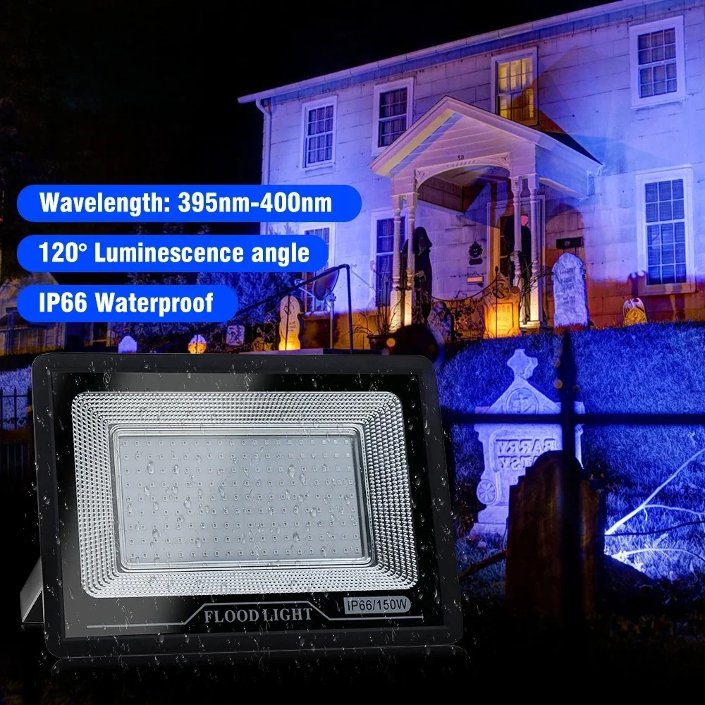 

УФ-лампа для полимеризации 50W 100W 150W, УФ-свет для вечеринок, сценический черный свет для отверждения клея, 395 нм, флуоресцентные сценические светильники для вечеринок