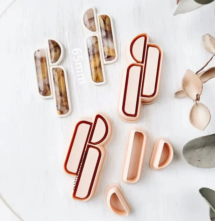 Abstract Symmetry Polymer Clay Cutters for Earrings