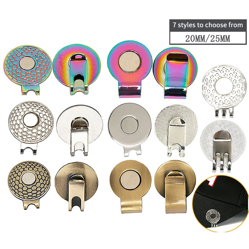 

1PCS 25mm New Golf Hat Clip Golf Mark Round Coin Metal Hardware Magnetic Hat Clip Golf Accessories