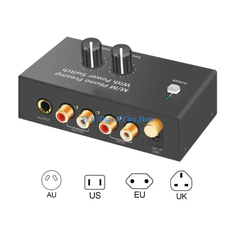 

U75B HA150 Stereo Phono Preamp for Turntable Phonograph with RCA and Headphone Out