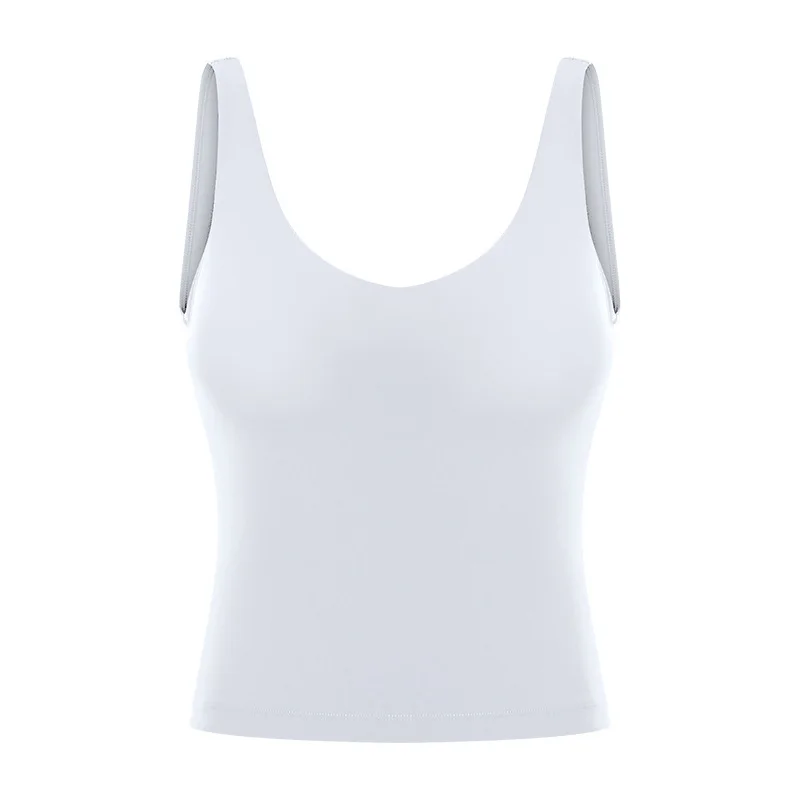 ربيع جديد اللياقة البدنية المرأة عارية الذراعين الأعلى أكمام شير نحى اليوغا الجري الأعلى #6