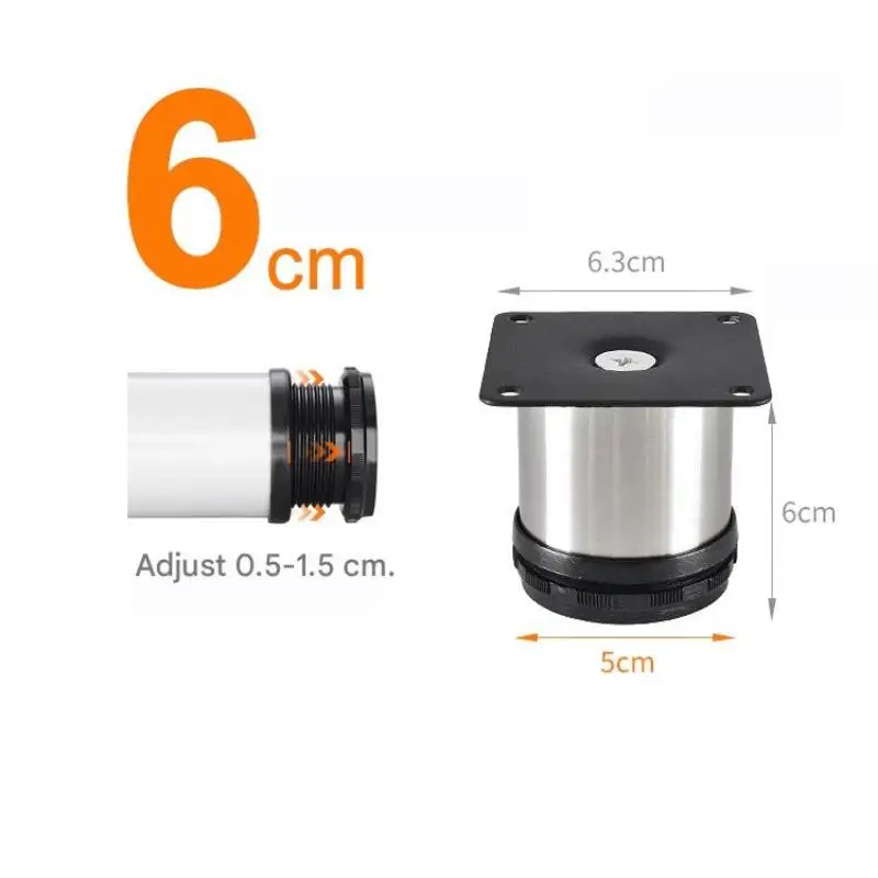6–20 CM Furniture Adjustable Cabinet Legs Stainless Steel Furniture Legs Cabinet Table Sofa Bed Feet Furniture Legs Feet