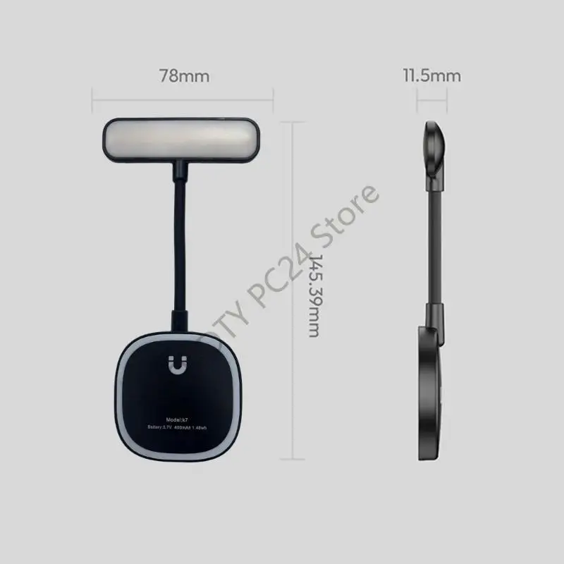 Flexible affixed Lighting With Rechargeable Power And Eye Comfort Feature For Content Creators