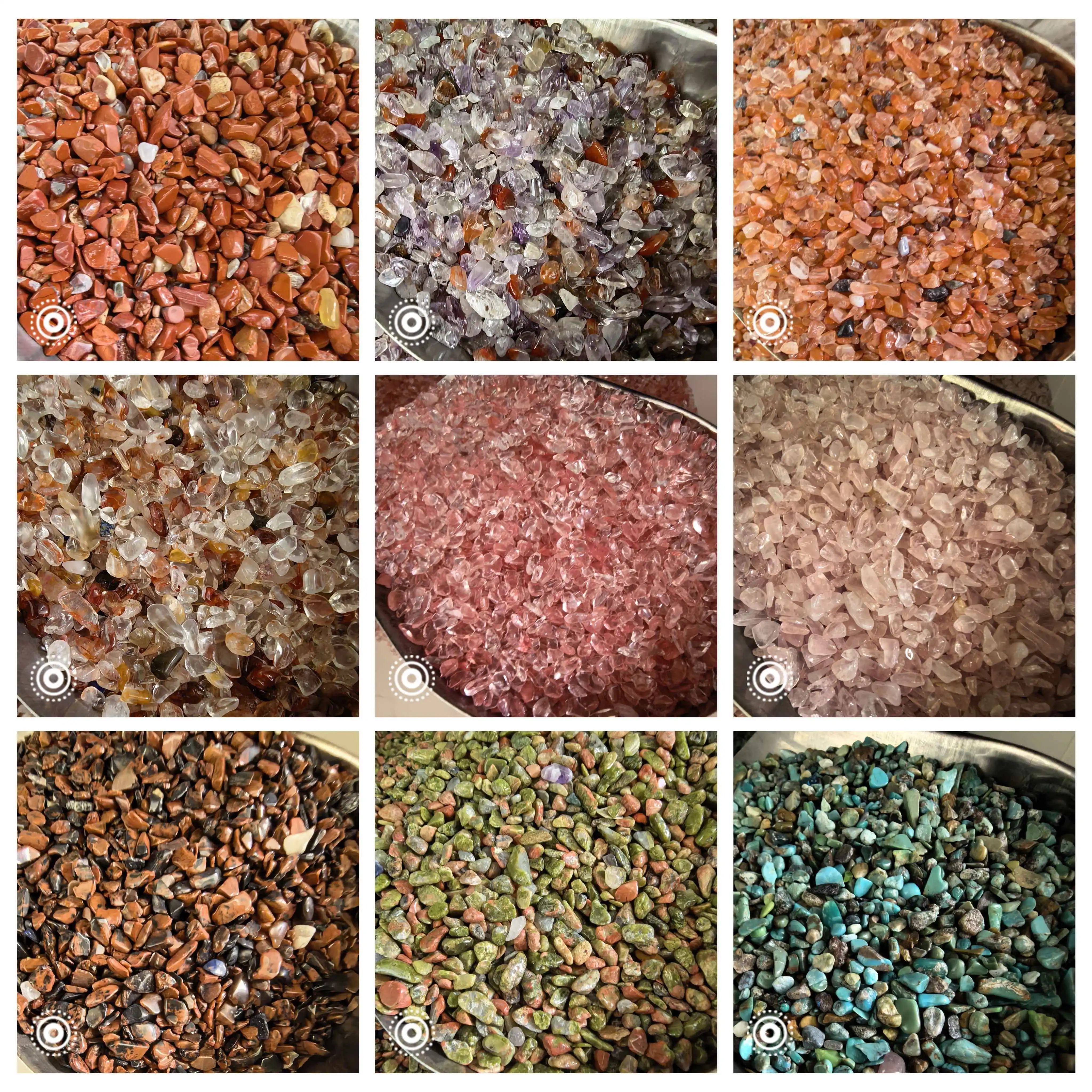 1-6mm Multiple materials Natural Crushed Stones Gravel, Real Photos, Decorative Rocks for DIY, Garden, Aquarium, Vase Filler