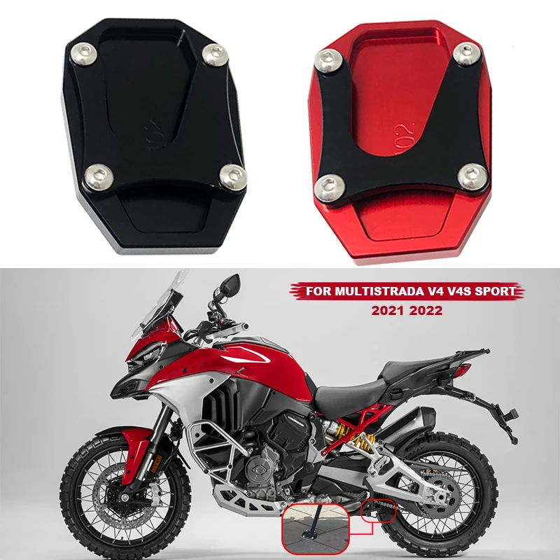 

Fit For Ducati Multistrada V4 V4S Sport 2021 2022 New Side Stand Foot Enlarger Plate Pad Kickstand Support Pad Shell Cover