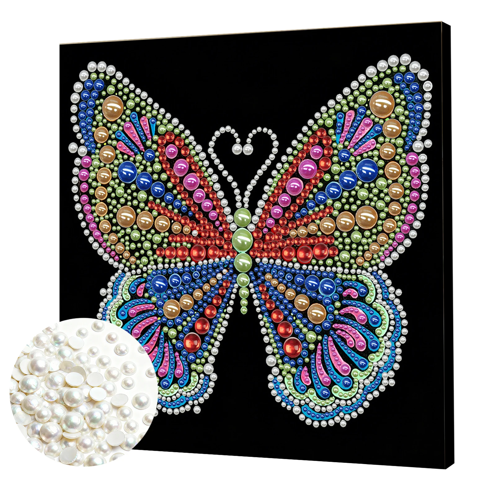 

Rainbow Butterfly DIY Pearl Painting Art Kits With Frame for Adults Beginners Home Wall Decor Pearl Gem Paintings Picture Arts Craft 25x25cm