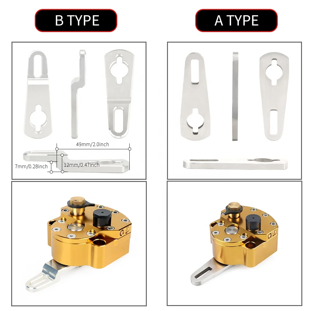 Aftermarket Steering Damper Safety Control CNC Radial Steering Damper Stabilizer for Motocross Yamaha Suzuki Honda Kawasaki KTM