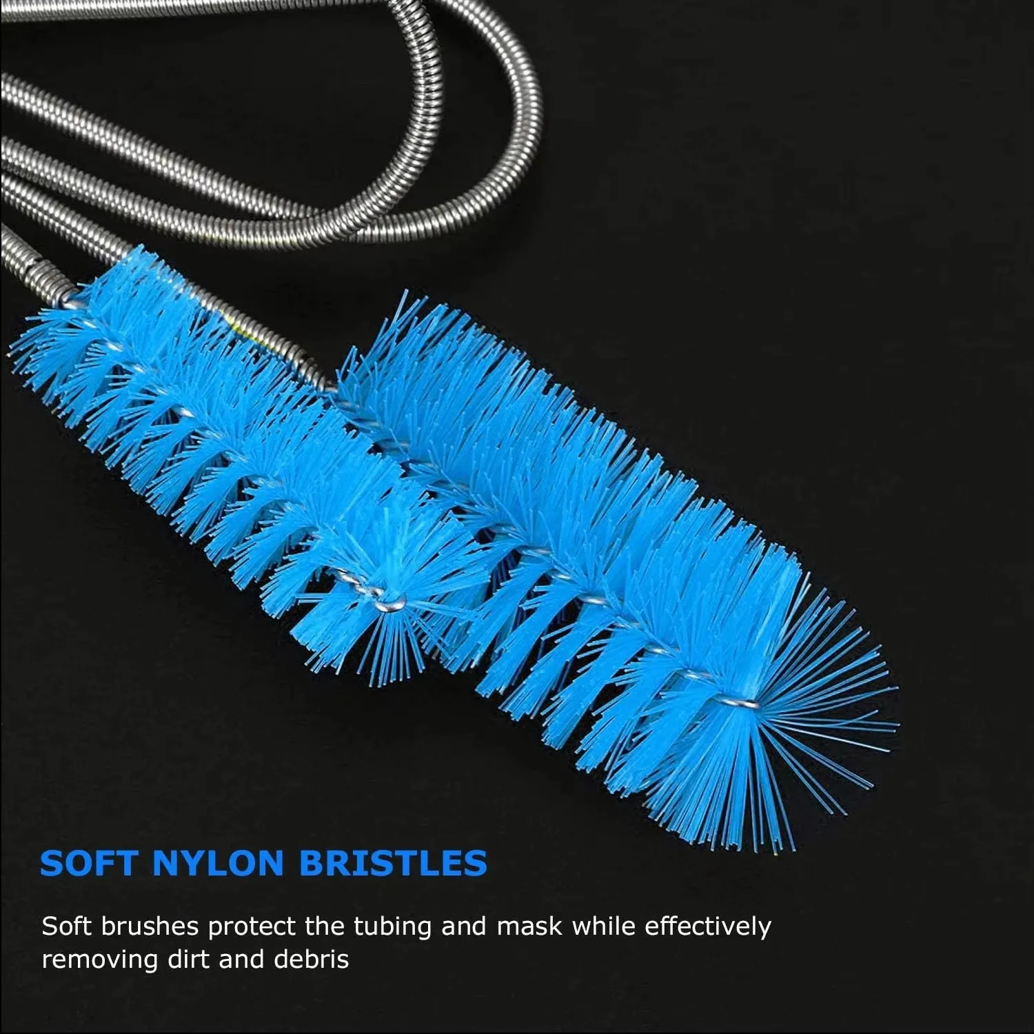 Flexible CPAP Tube Cleaning Brush, Multi-Purpose Pipe Cleaner for CPAP Hose, Sink Drains, Washing Machine, Aquarium & Filter Tub view 3