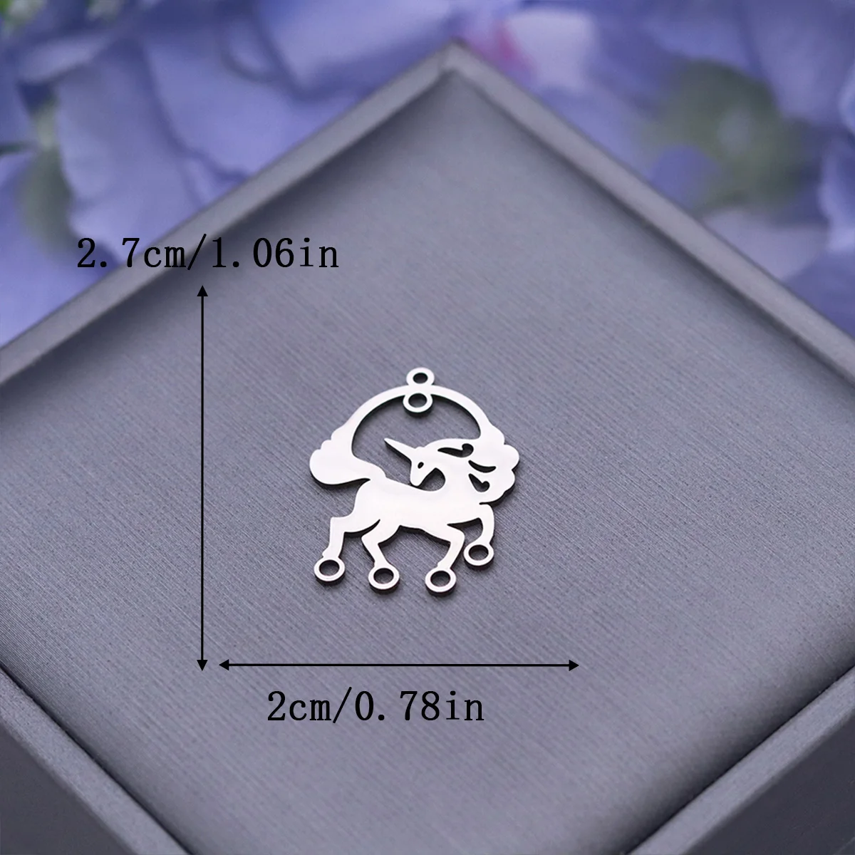 3pcs Stainless Steel Unicorn Charms For Jewelry Making Findings DIY Handmade Earrings Bracelets Crafts Supplies Accessories