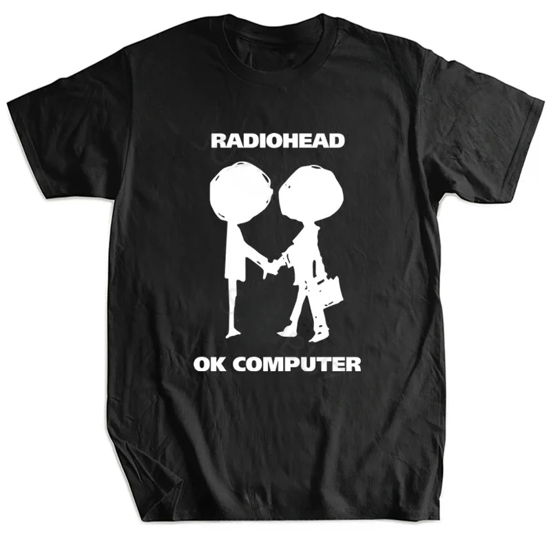 Мужская брендовая футболка, телефон с радиоголовой, логотип ОК, компьютер, OKNOTOK, музыка, рок, BandBlack, футболка европейского размера