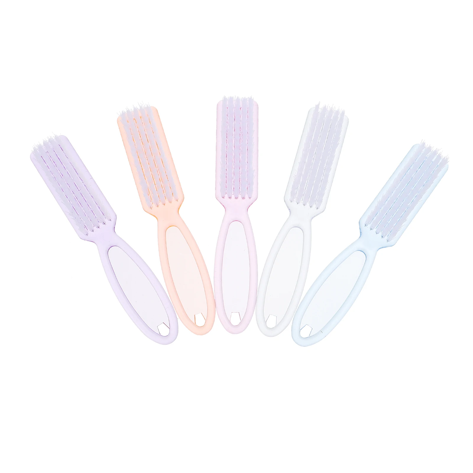 15 個の爪洗浄ブラシネイルアートダストリムーバーマニキュアペディキュアツールスクラブ爪に優しいロングハンドル