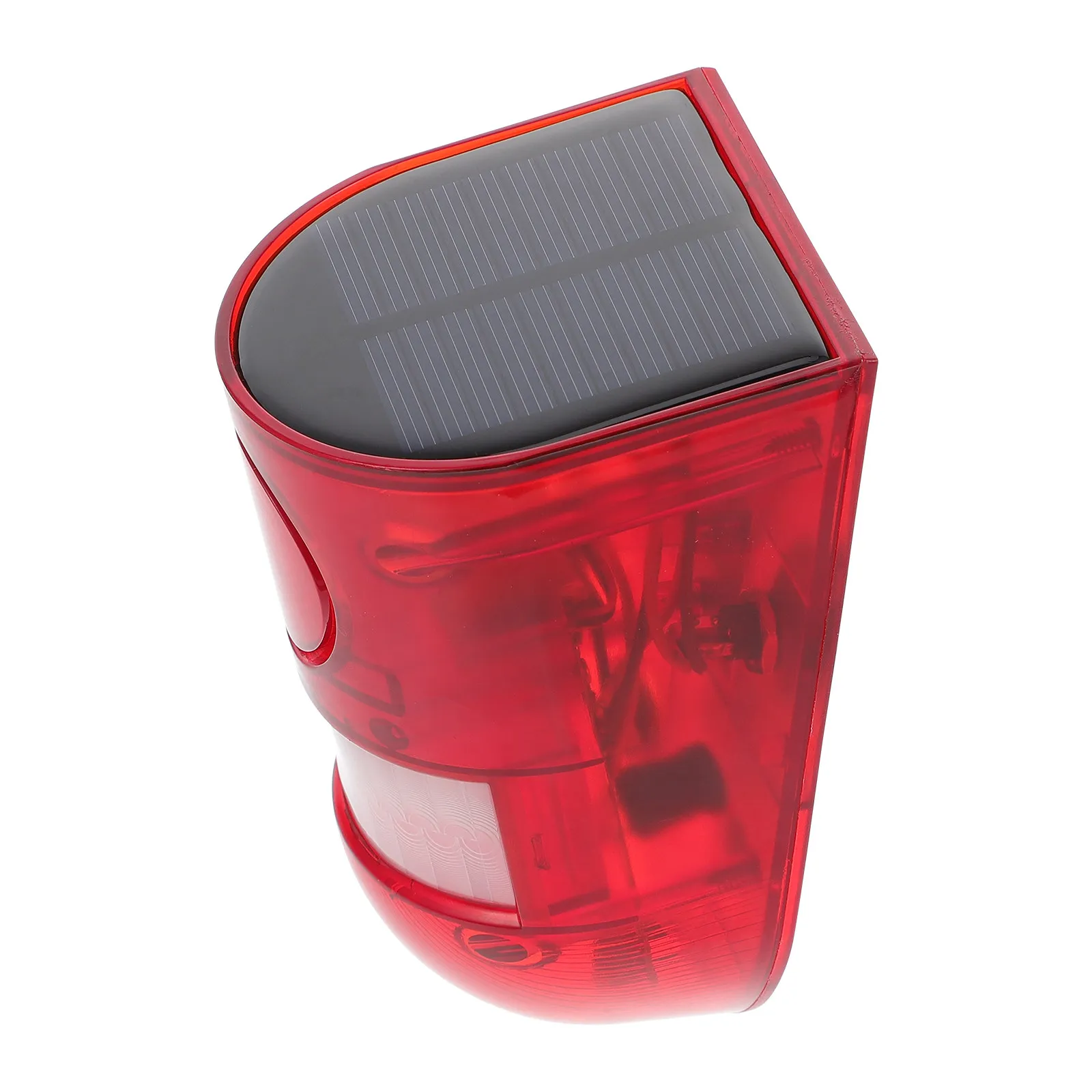 

1 шт. Солнечный светодиодный сигнальный фонарь для безопасности, предупреждающий световой сигнал, защита от краж, датчик движения для фермы, стробоскоп, прочный пластиковый уличный сигнализатор