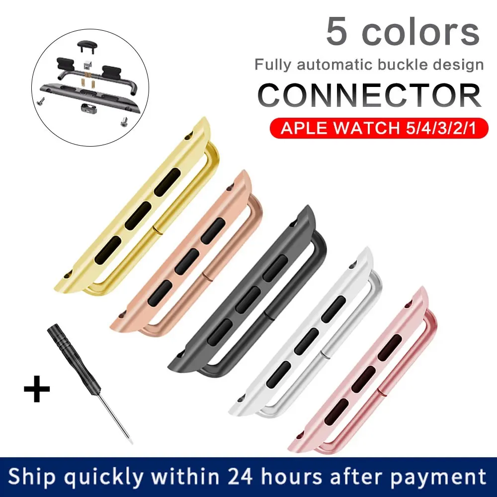 Adapter Connector For Apple Watch Series 9 8 7 6 SE 5 Ultra 45mm 41mm 44mm 40mm 38 42mm For Apple Watch Stainless Steel Adapter