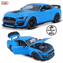 Maisto 1:18 2020 Ford Mustang Shelby GT500 modello di auto in lega di marca arancione statico pressofusione modello collezione regalo giocattolo regalo