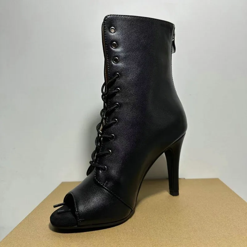 أحذية الحفلات المثيرة Hoge Hakken Stiletto Vrouwen قاعة الرقص اللاتينية الكعوب Schoenen Zwart اللمحة تو Schoenen Maat 46