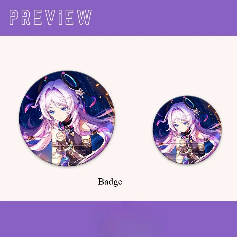 Citlali Portachiavi Gioco Genshin Impact Badge Ciondolo in acrilico Accessorio per biglietti olografici per la festa di carnevale