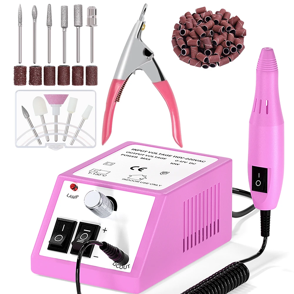 

HALAIMAN Manicure Set Nail Drill Machine Electric Nail Sander Milling Cutter For Manicure Pedicure Grinding Equipment Tools