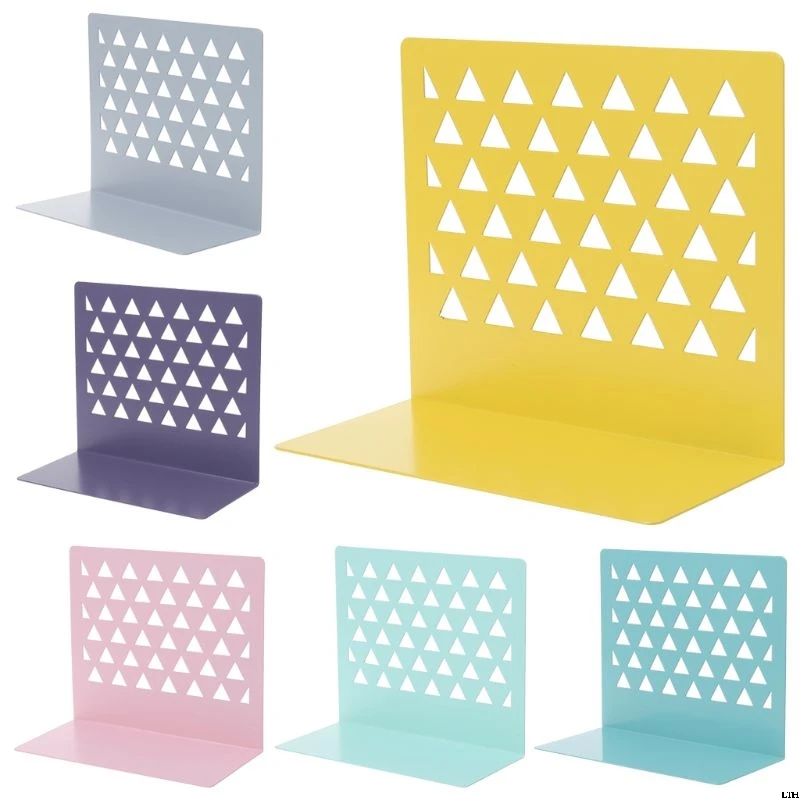 1 قطعة منظم سطح المكتب المجوف المعدني الدفتين نهايات الكتاب حامل داعم حامل الرف Bookrack اللوازم المكتبية المنزلية