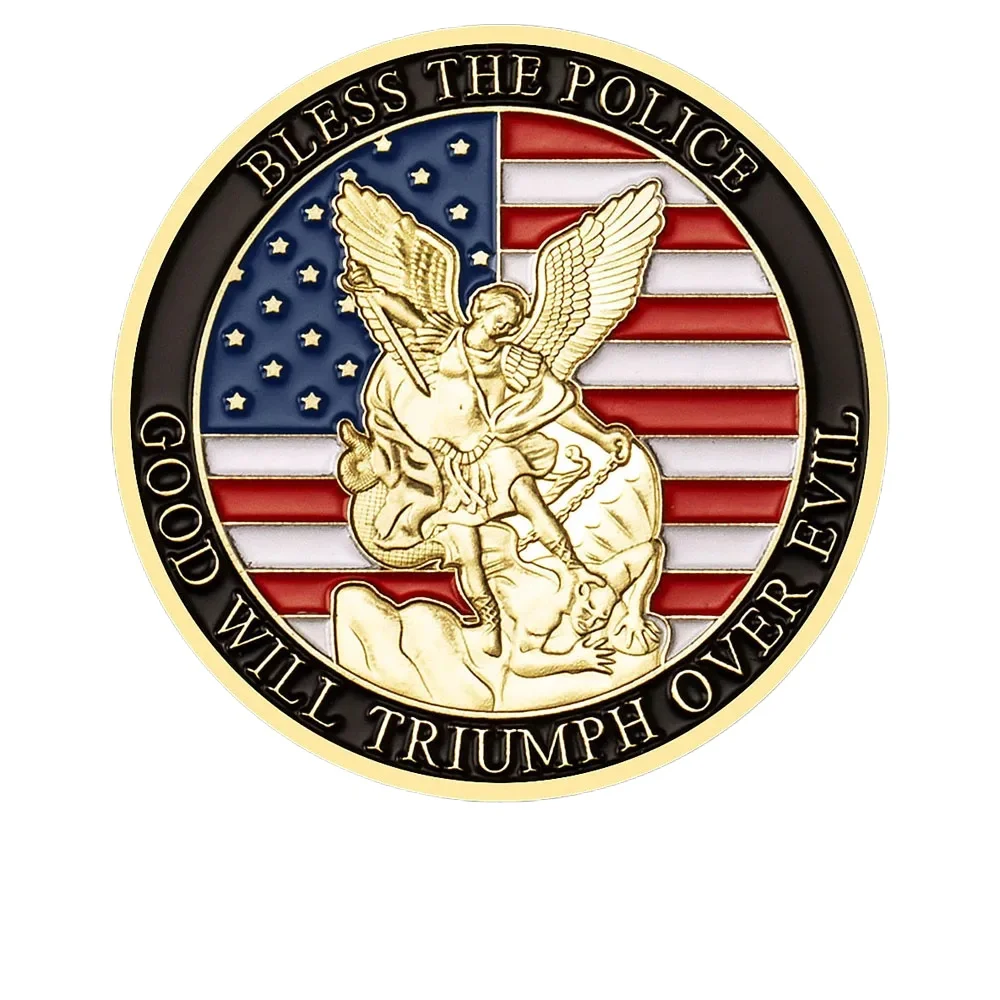 Bless The Police Honor Good Will Triumph Over Evil Souvenir Coin Courage Pride Integrity Collection Coins Home Decoration