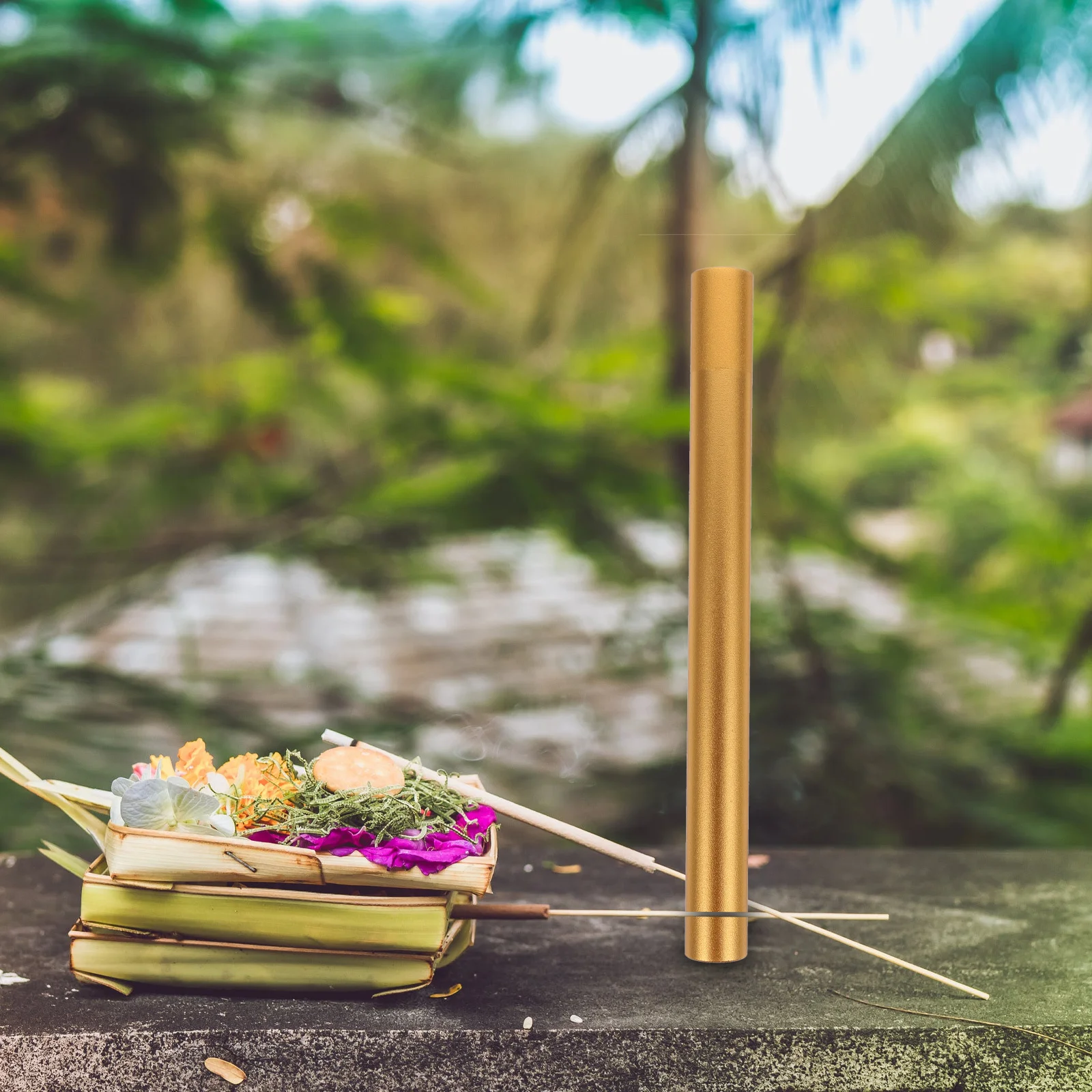 

1Pcs 20G Metal Incense Stick Storage Tube Compact Aluminum Alloy Holder Portable Incense Container Simple Lid Design Reliable