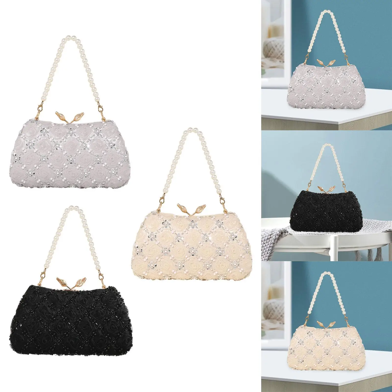 

Kiss Lock Purse Handbag Chinese Trend Evening Bag for Wedding Banquet Prom