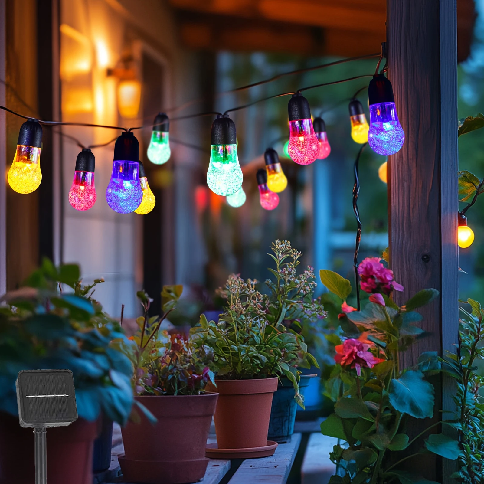 

5M Bubble Balls Solar String Light 8 Modes Outdoor Waterpfoor Lamp for Yard Garden Patio Christmas Decoration Solar Fence Lights