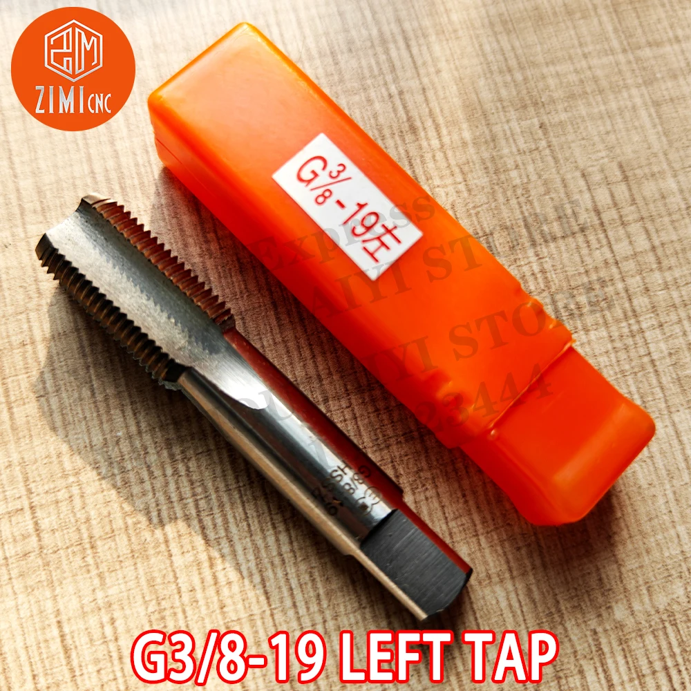 1PCS G3/8-19 Tap Threading HSS Left Hand Tap Inch Straight groove tapping