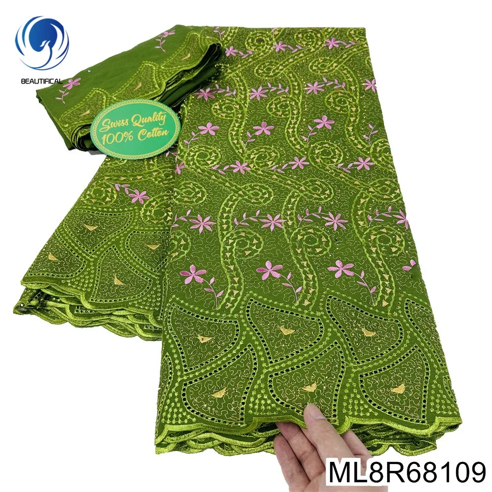 

Swiss Voile Lace for Women, Grass Green, Elegant Cotton Cloth, Dress Fabric, Temperament, New, 2024, ML8R681