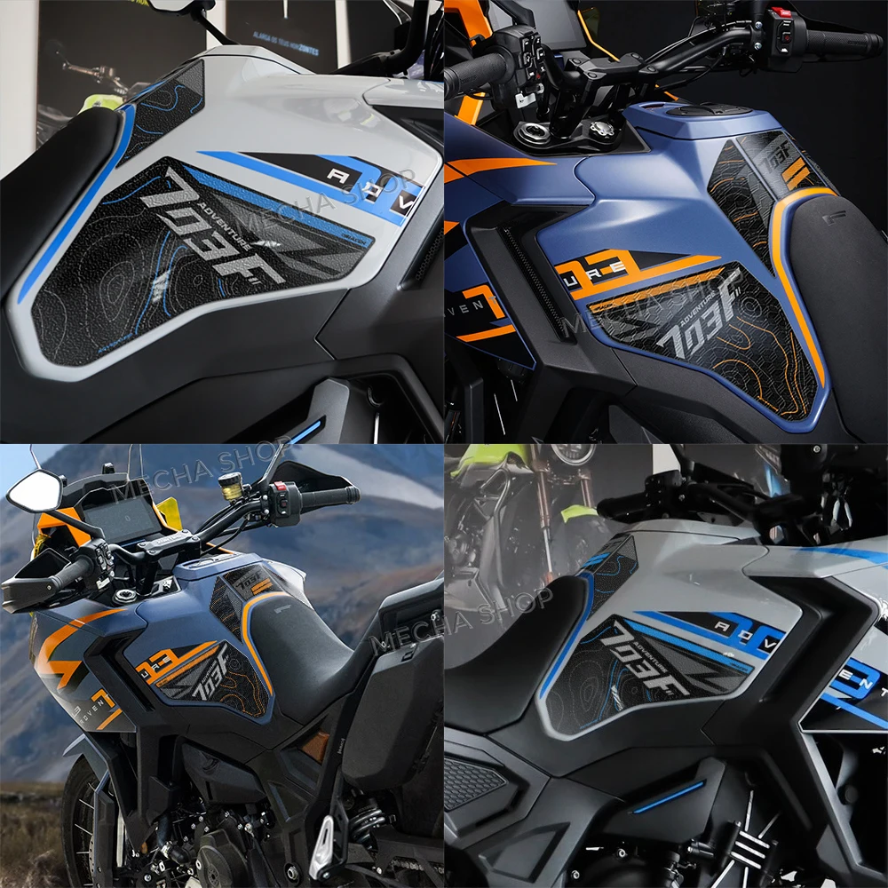 Motorcycle Anti-slip Sticker Protection Kit Accessories for Zontes 703 F Adventure 2025 Tank Pad