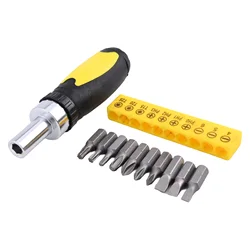 Ratchet Screwdriver Bit Quick Ratchet Wrench Set 1/4 Inch Batch Head Screwdriver Handle Extension Socket Wrench Repair Tool