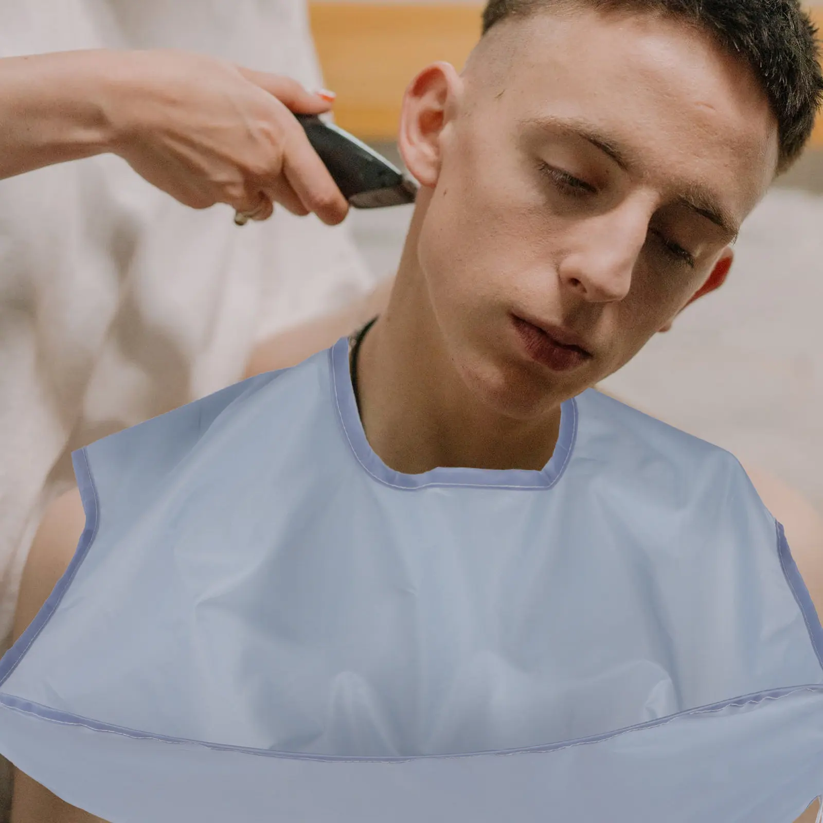 1Pcs Beard Shaving Bib Durable Polyester Beard Apron Shaving Hair Catcher Cleaning Sink Hair Trimmer Apron Father Day Gift