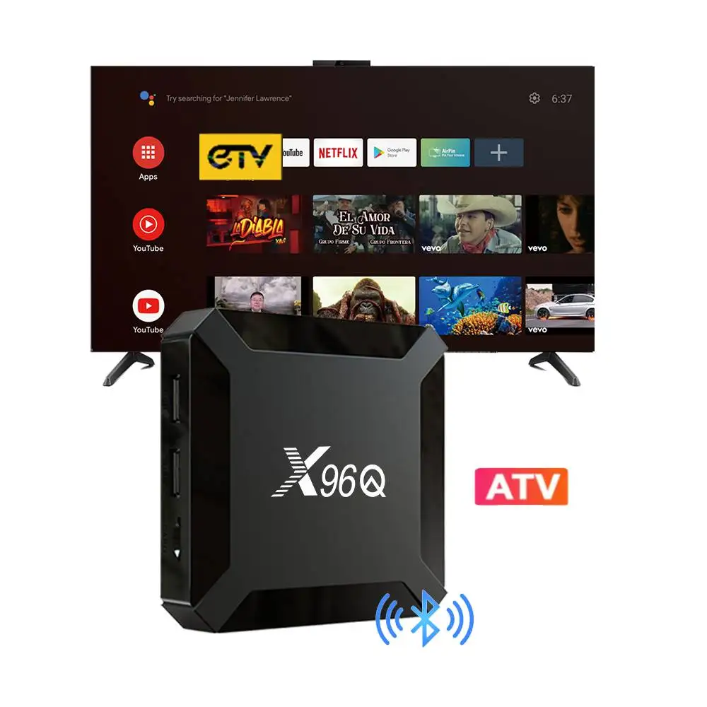 

New X96Q ATV Android TV Box 4k High Definition OTT Allwinner H313 16gb 2.4G