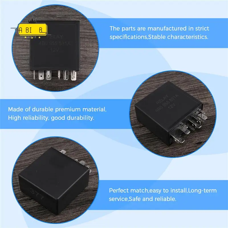 ABIB -377 11 Pin Intermittent Delay Wiper Motor Control Relay For-Golf-Passat Jetta- A4 4B0955 531A 4B0955531A