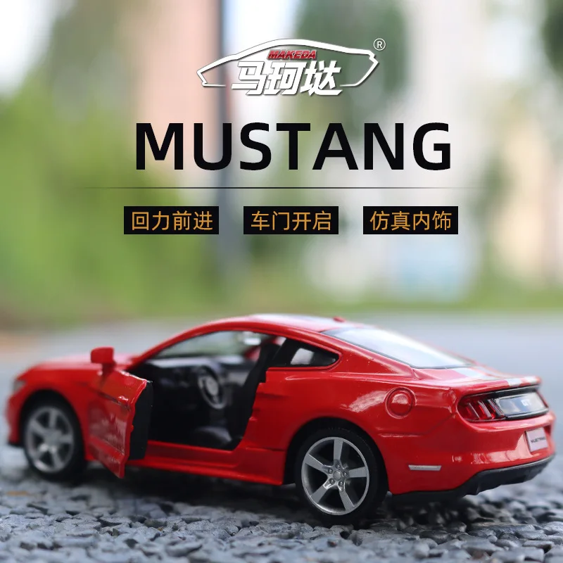 1:36 Mustang Scale Alloy Metal Diecast Miniature Pull back Vehicle Collection Xmas Gift Kids Boy Toy