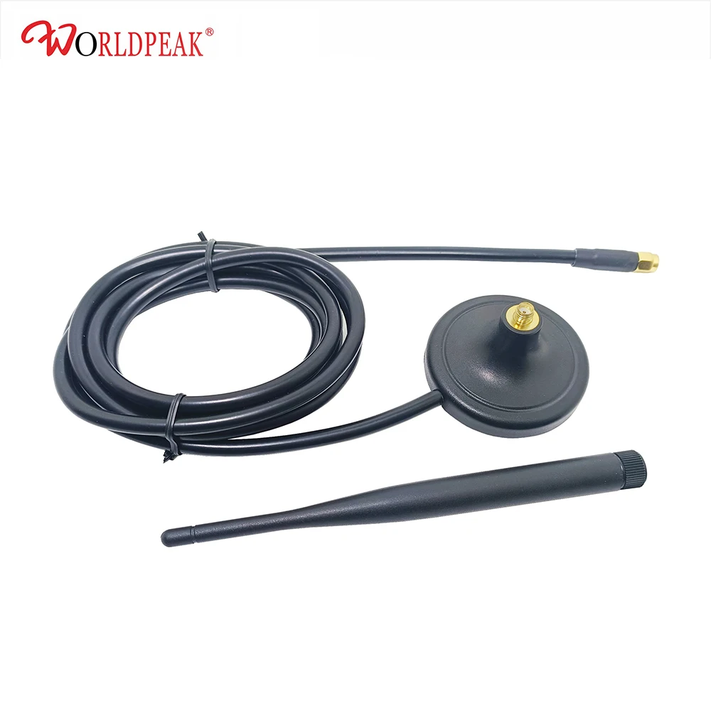 Free Shipping 433mhz 5db Dual Band Wifi Antenna with SMA Male 2m Cable