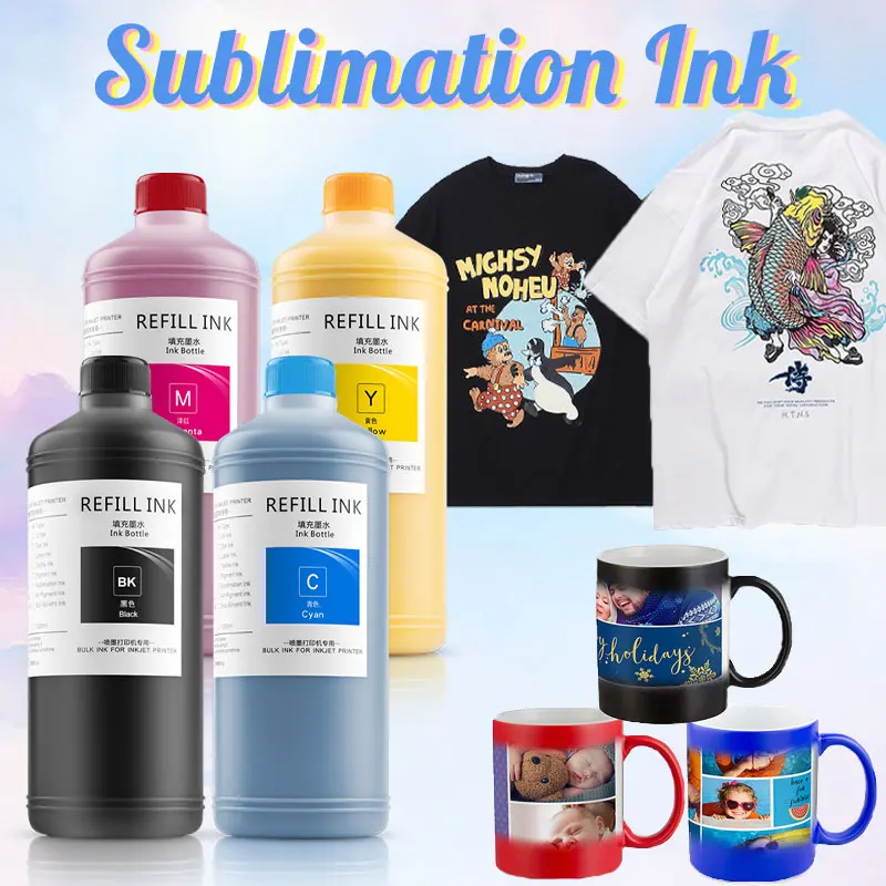 

1000ml Sublimation Ink For Epson Refill Universal For Epson Desktop Printer Heat Transfer Kit Press Used Mug Cup T-Shirt